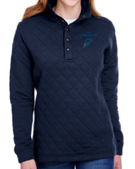Woman's quilted snap pullover